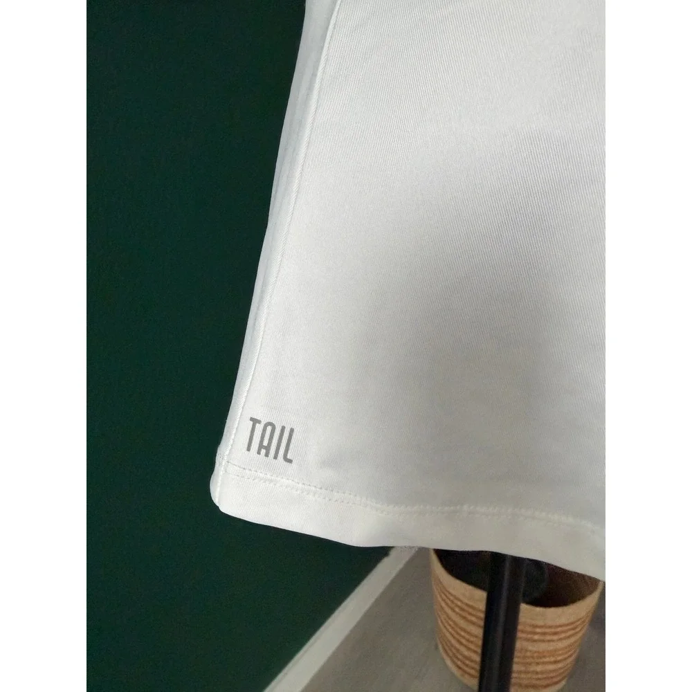 Tail Activewear Layered Mesh Racerback Tennis Tank Top Womens L White Preppy - Picture 2 of 8